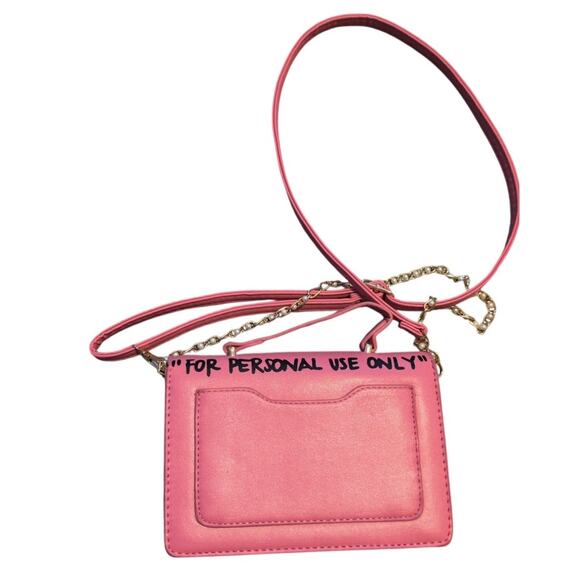 Hot Pink Crossbody Purse Cash Inside New Never Used - Picture 3 of 4